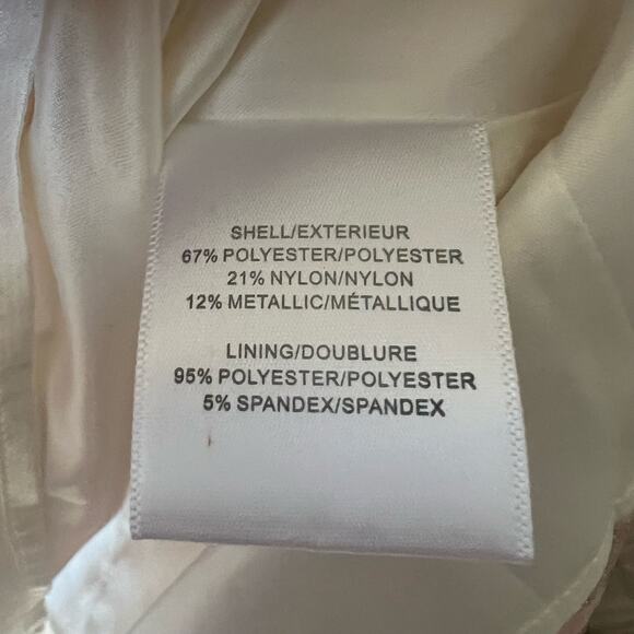 Mark + James Badgley Mischka Reo Brocade Floral V-Neck Cocktail Dress Size 12 - Picture 13 of 15